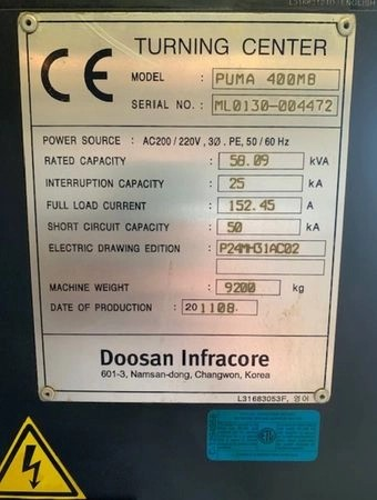 2011 DOOSAN PUMA 400MB